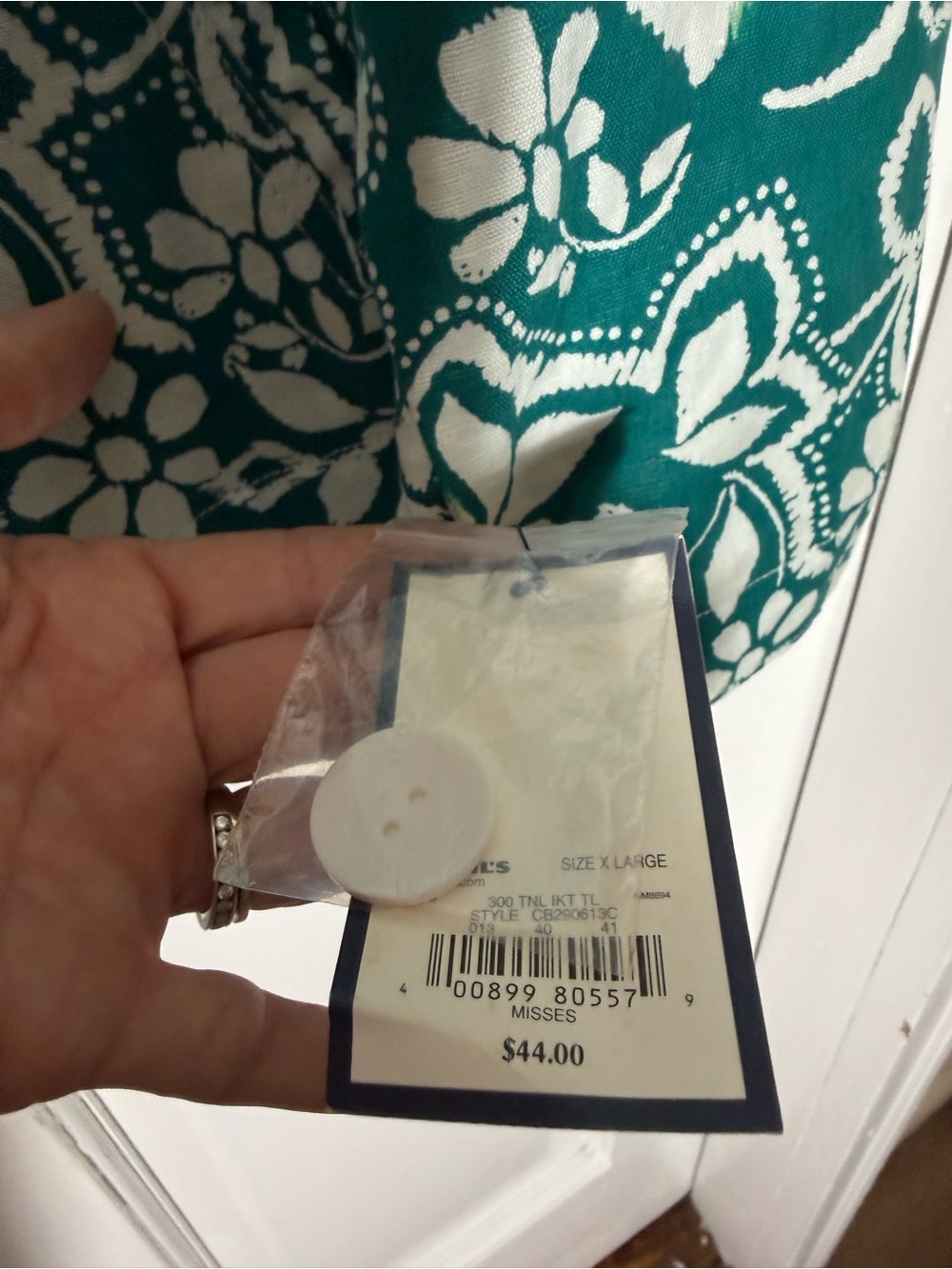 Croft and borrow green + White Floral Print jacket - Picture 6 of 7
